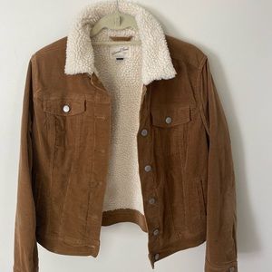 Corduroy fuzzy jacket
